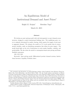 An Equilibrium Model of Institutional Demand and Asset Prices