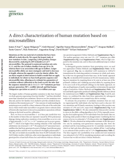 A direct characterization of human mutation based on microsatellites
