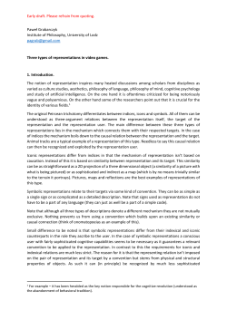 Early draft. Please refrain from quoting. Paweł Grabarczyk Institute of