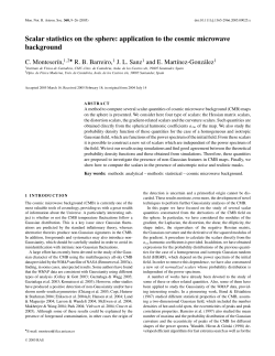 Scalar statistics on the sphere: application to the cosmic microwave