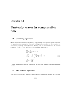 Unsteady waves in compressible flow