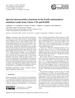 Spectral characteristics of protons in the Earth`s plasmasheet