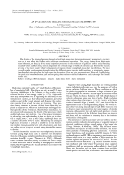 AN EVOLUTIONARY TIMELINE FOR HIGH