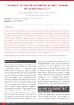THE ROLE OF GENDER IN CHRONIC KIDNEY DISEASE