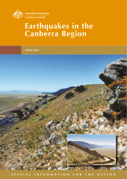 Earthquakes in the Canberra Region