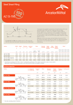 AZ 13-700 - ArcelorMittal Sheet Piling