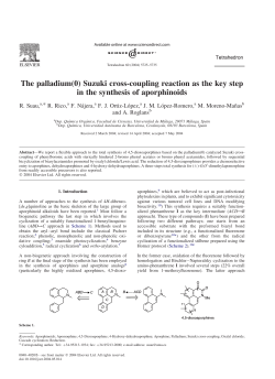 The palladium(0) Suzuki cross-coupling reaction as the key step in
