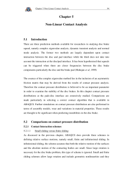 Chapter 5 Non-Linear Contact Analysis