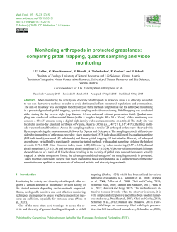 comparing pitfall trapping, quadrat sampling and video