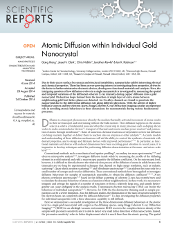 Atomic Diffusion within Individual Gold Nanocrystal