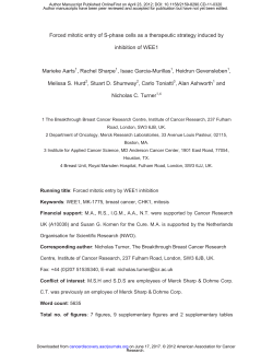 Forced mitotic entry of S-phase cells as a