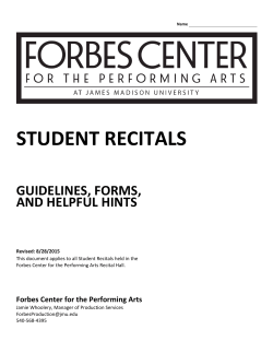 Student Recital Packet