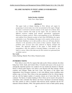 islamic banking in west african sub