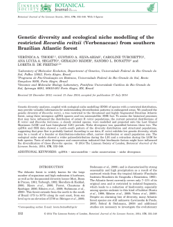 Genetic diversity and ecological niche modelling