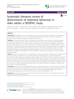 Systematic literature review of determinants of sedentary