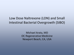 Low Dose Naltrexone (LDN) and Small Intestinal Bacterial