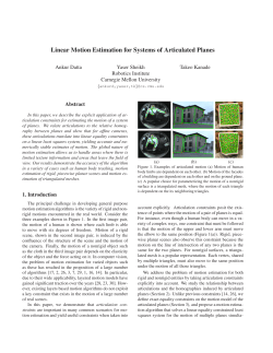 Linear Motion Estimation for Systems of Articulated Planes