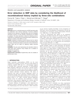 Error detection in SNP data by considering the likelihood of