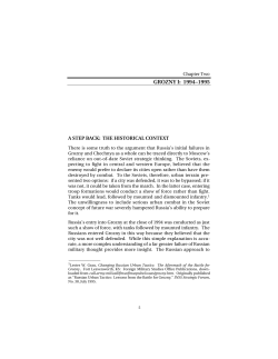 GROZNY I: 1994&ndash;1995