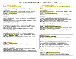 Social Studies Florida Standards At a Glance: Second Grade