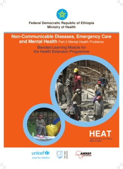Non-Communicable Diseases, Emergency Care and Ment
