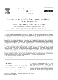 Processes reshaping the Nile delta promontories of Egypt: pre