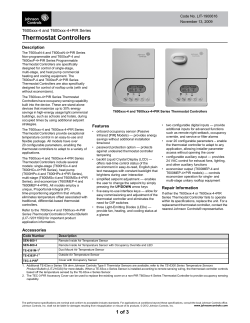 T600xxx-4 and T600xxx-4+PIR Series Thermostat