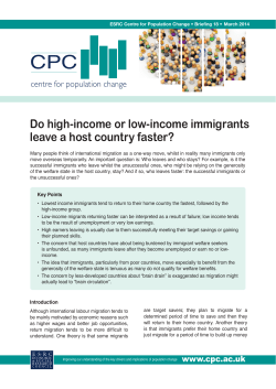 18. Do High-Income or Low-Income Immigrants Leave a Host