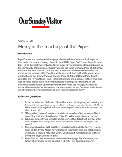 Study Guide for Mercy in the Teachings of the Popes