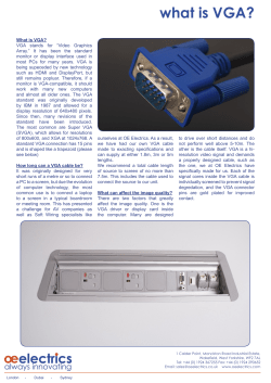 what is VGA? - oe electrics ltd