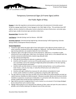 A-frame sign guidelines and regulations