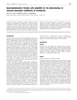 Spectrophotometric titration with cobalt(III) for the determination of
