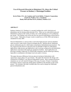 Use of Glycerol (Glycerin) to Dehydrate CO2 Above the Critical