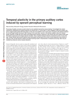 Temporal plasticity in the primary auditory cortex induced by operant