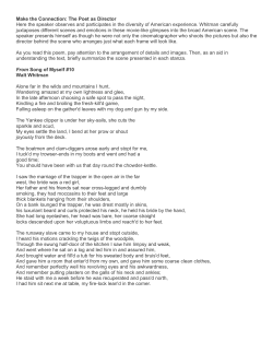 Make the Connection: The Poet as Director