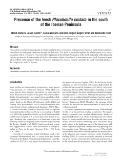 Presence of the leech Placobdella costata in the south of the Iberian