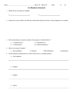 12.4 Mutations Homework - Ignacio School District