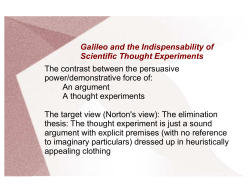Galileo and the Indispensability of Scientific Thought Experiments