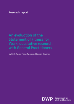 An evaluation of the Statement of Fitness for Work: qualitative