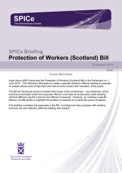 Protection of Workers (Scotland) Bill