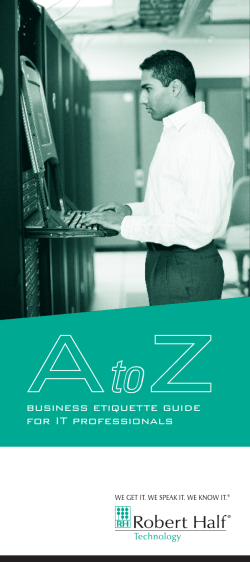 business etiquette guide for IT professionals
