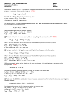 Dougherty Valley HS AP Chemistry Name