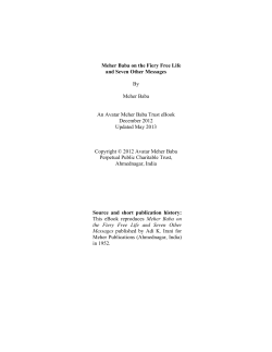 Fiery Free Life - Avatar Meher Baba Trust