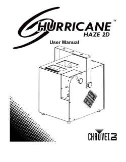 Hurricane Haze 2D User Manual Rev. 12