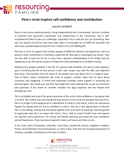 Peta`s circle inspires self confidence and contribution