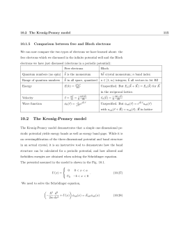10.2 The Kronig