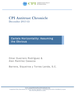 CPI Antitrust Chronicle - Competition Policy International