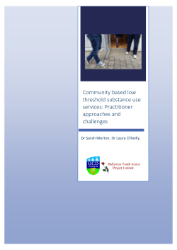 Community based low threshold substance use services
