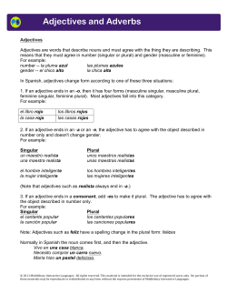 Adjectives and Adverbs