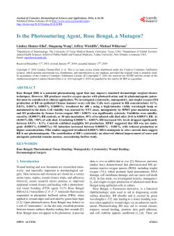 Is the Photosuturing Agent, Rose Bengal, a Mutagen?